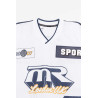 MARTINE ROSE WHITE NAVY OVERSIZED HOCKEY T SHIRT